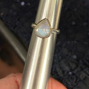 Sterling size 7 moonstone ring